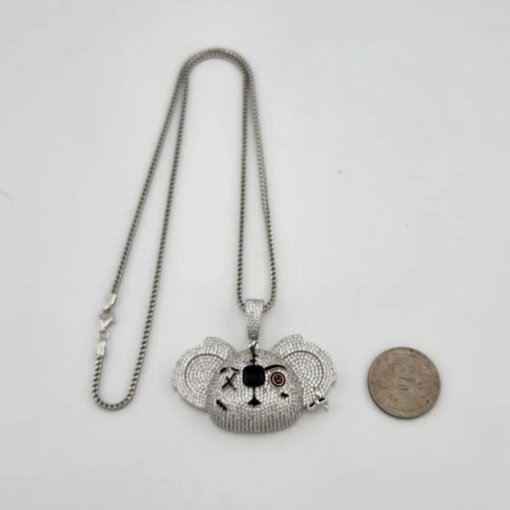 Wildly Cute: 925 Sterling Silver Koala Face Necklace